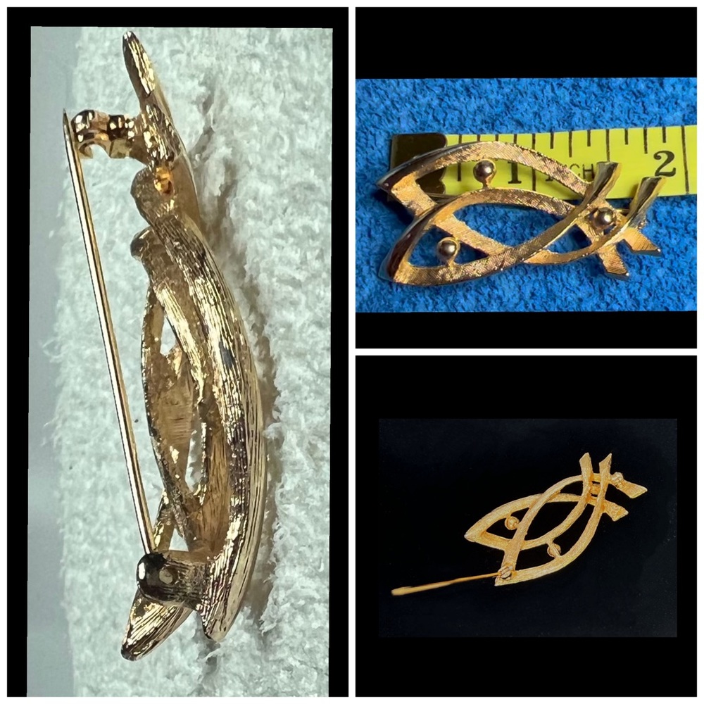 Vintage “Hedy” Gold Filled Ichthys Christian Fish Symbol Icon - Picture 5 of 5